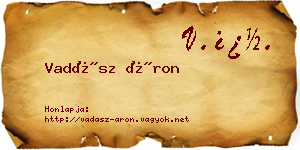 Vadász Áron névjegykártya