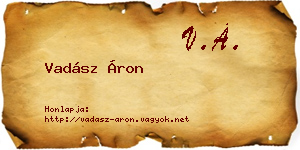 Vadász Áron névjegykártya